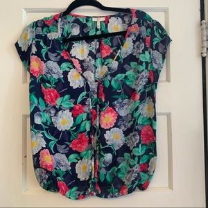Joie floral semi-sheer blouse